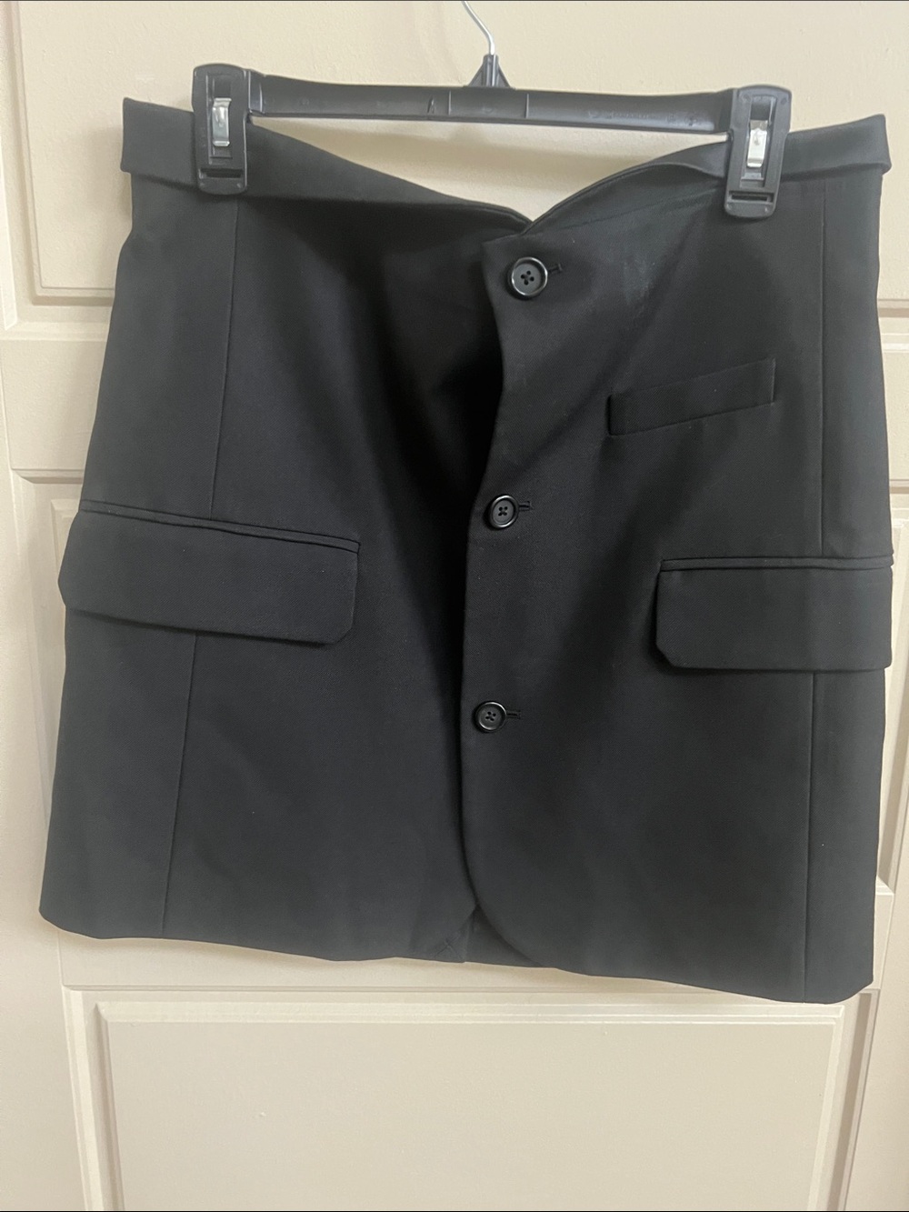 Helmut Lang blazer skirt 12 black tailored cargo mini aesthetic cocktail office - Picture 5 of 10